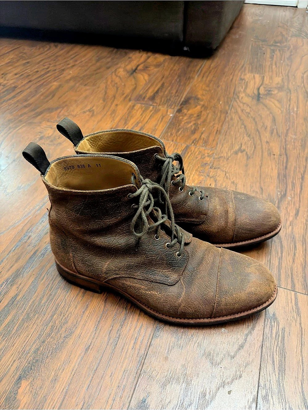 Taft Men's Brown Leather Boots US 11
